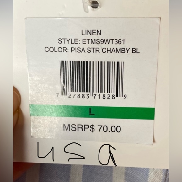 Ellen Tracy women’s 100% linen, stripes, sleeveless tank top! Summer vibes! Med. - Picture 10 of 17